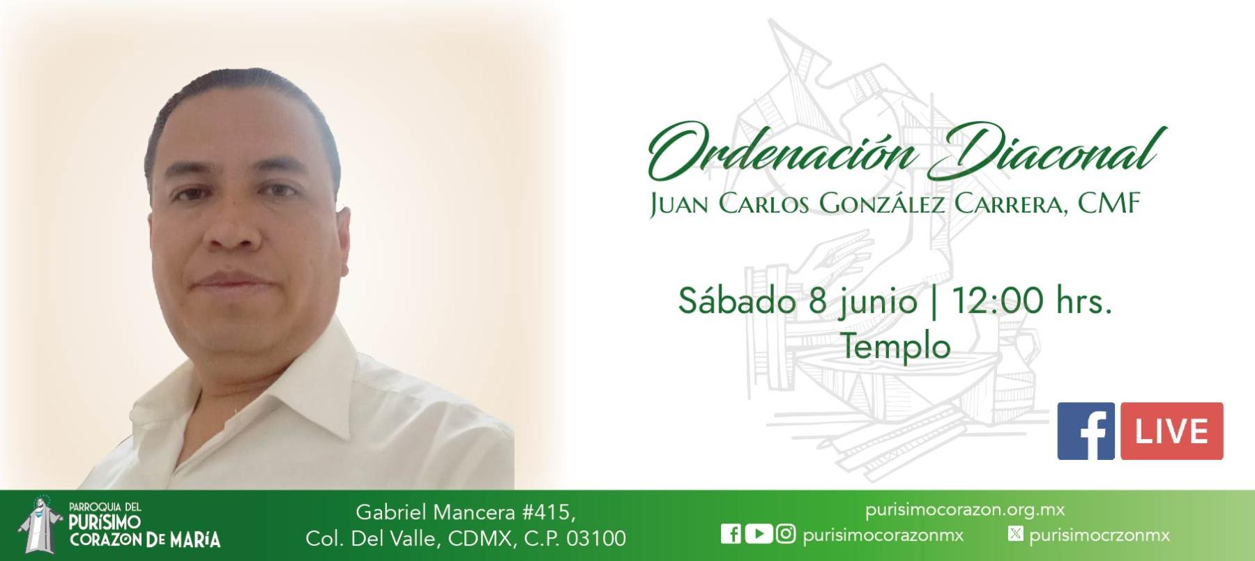 Ordenación Diaconal de Juan Carlos González Carrera, CMF