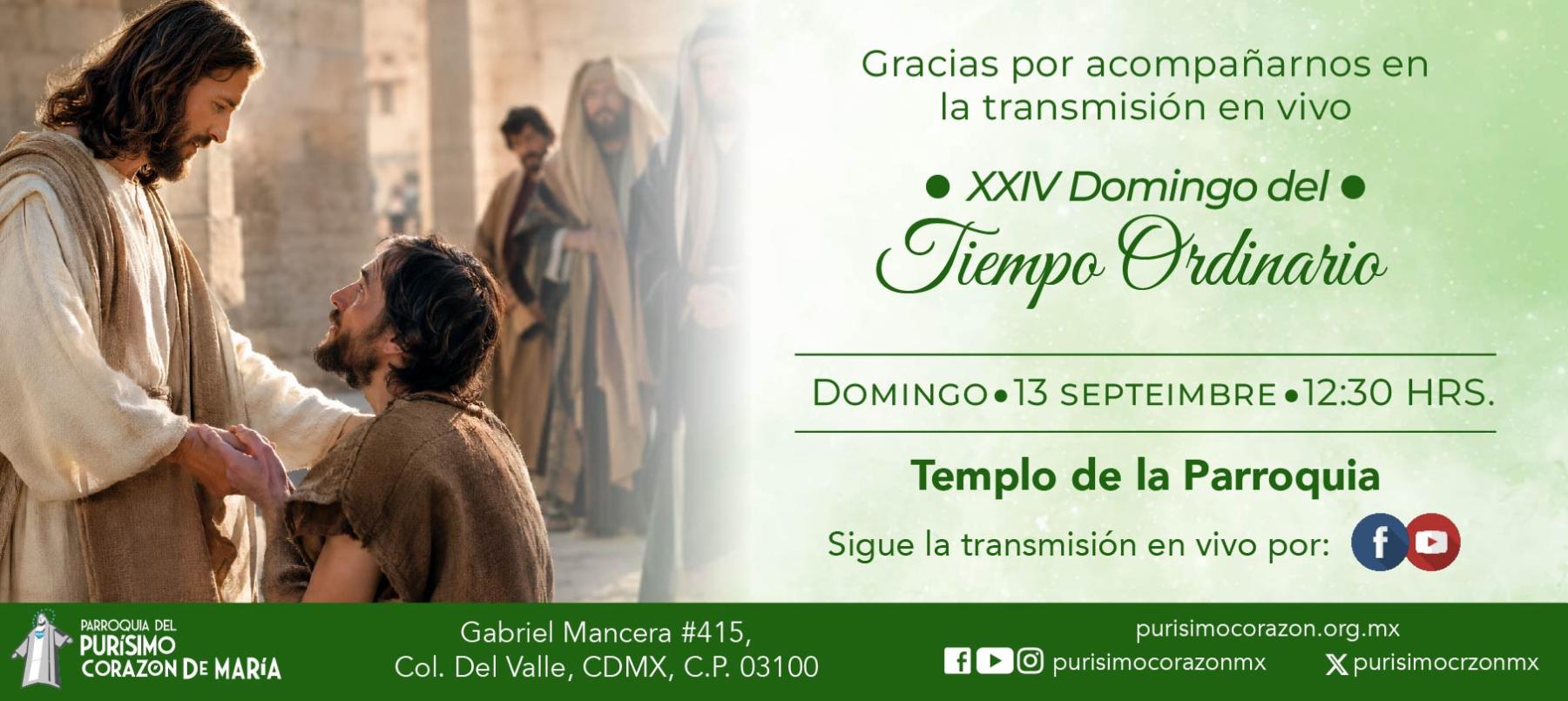 Santa Misa: XXIV Domingo del Tiempo Ordinario